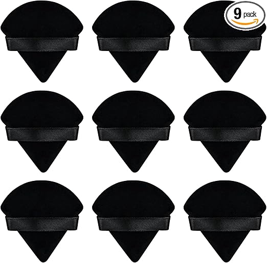 Flytianmy 9Pcs Triangle Powder Puffs, Face Makeup